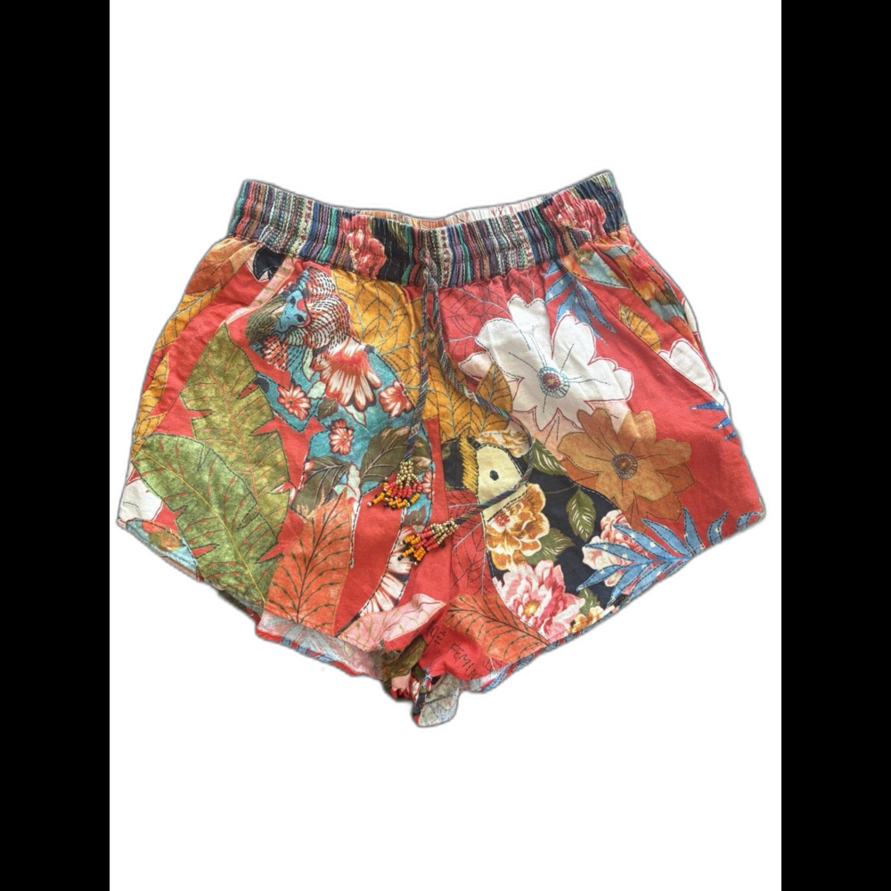 Farm Rio Women's Shorts Colorful Beaded Strings Size XS